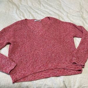 Chunky  red  cotton mix  sweater size M/L from brand NRBY.